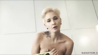 Sanktor - cute butch blonde dancing naked