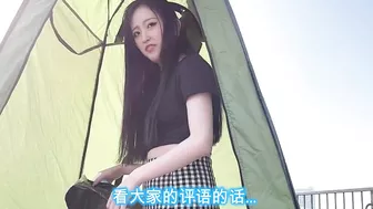 Chinese Subtitle! Jerking off in a large-capacity portable restroom that can be filled with 500ml of pee!