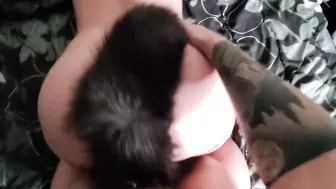 POV Goth Little Kitten gets Creampied