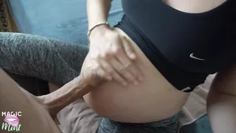 PREGNANT YOGA TEACHER GETS CUM ON HER BELLY - MAGICMINTCOUPLE