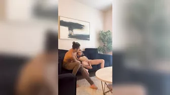 Madi and her roommate fuck in their Houston Airbnb in front of their new friend