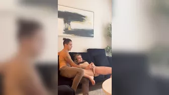 Madi and her roommate fuck in their Houston Airbnb in front of their new friend