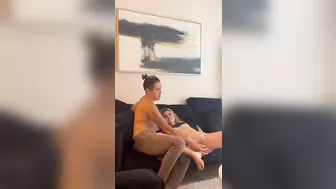 Madi and her roommate fuck in their Houston Airbnb in front of their new friend