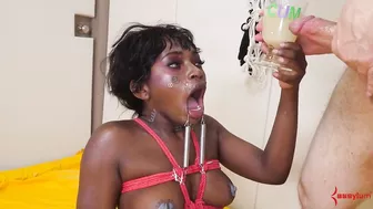 Throat fucked ebony