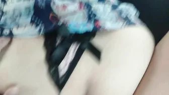 thai couple stop the car and fuck me here. Public fuck cum gets a creampie.