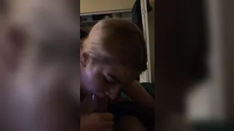 Sexy whore sucks dick while on the phone with boyfriend