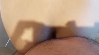 Close up morning sex in bathroom