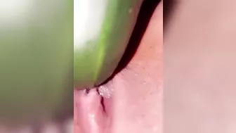 Fucking a cucumber