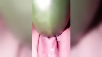 Fucking a cucumber