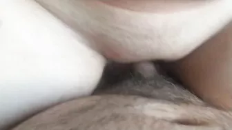 Amateur wife milking stranger cock and takes huge unprotected creampie!