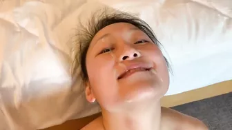 Chinese girl sucks white dick facial cumshot