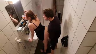 Stepsister Fucked In The Bathroom And Almost Got Caught By Stepmother