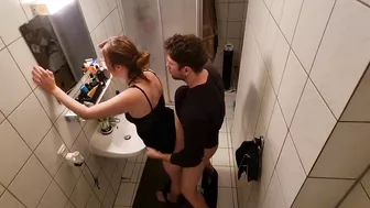 Stepsister Fucked In The Bathroom And Almost Got Caught By Stepmother