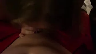 Wife Blowjob and Cum on Face. Deepthroat