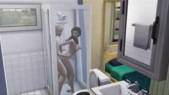 Lesbians Fuck In The Shower While Husband At Work | sims 4