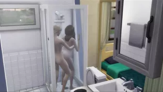 Lesbians Fuck In The Shower While Husband At Work | sims 4