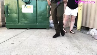 CHICAGO PUBLIC SEX FUCKED MY BOSS WIFE BEHIND DUMPSTER ON LUNCH BREAK NO CONDOM MONDAY