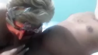 60 year old granny giving a rich blowjob