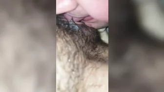 Husband cleans Hotwife's dirty pussy