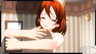 3D HENTAI fucked redhead girlfriend after a walk