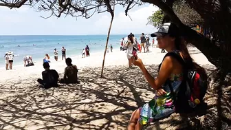 Up Skirt VIEW on Crowded Beach # PUBLIC NO PANTIES,just BUTT PLUG wearing