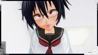 3D HENTAI POV schoolgirl rides your cock and does AHEGAO