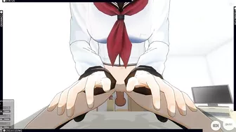 3D HENTAI POV schoolgirl rides your cock and does AHEGAO