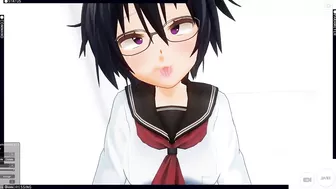 3D HENTAI POV schoolgirl rides your cock and does AHEGAO