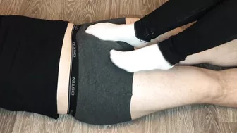 teen white socks socksjob underpants, socks footjob foot fetish feet