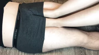 sexy teen girl footjob after study with nylon stockings foot fetish