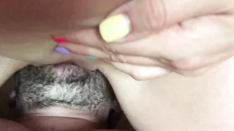 Girl POV face sitting. Close up pulsating female orgasm. 4K Ultra HD