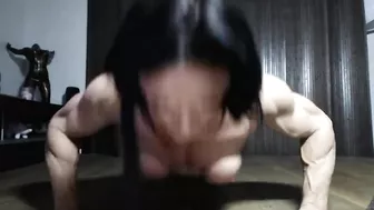 Fbb Beautiful webcam Pushups Hulk out & Veins