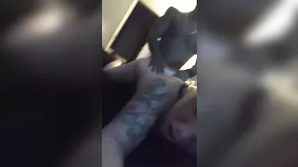 Sexy tattooed man takes me from behind