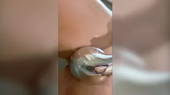 Horny Big Titty Slut Masturbates in the Shower