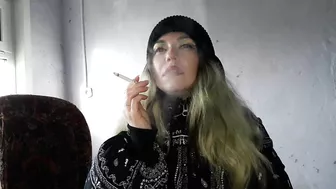 stepsister smokes before sex