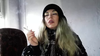 stepsister smokes before sex