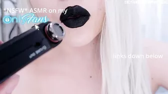 ASMR LIPS FETISH *black glossy lips* | ASMR Amy B (mouth sounds, wet sounds, saliva sounds)