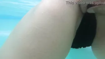 Very hot blonde girl fucking in the pool