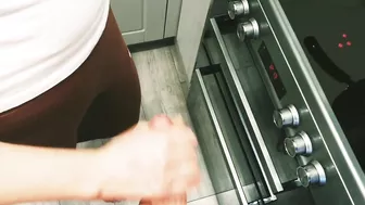 Lucky Guy Gets Sucked off - Whilst Hot Wife is Cooking