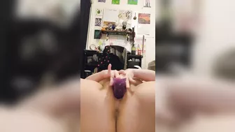 Bored mom vs purple cock