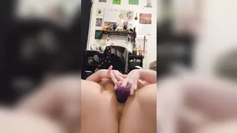 Bored mom vs purple cock