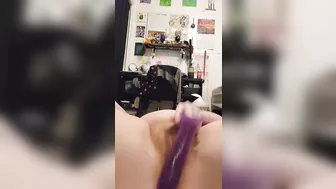 Bored mom vs purple cock