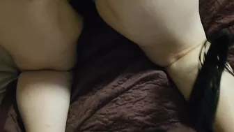 Whipping girlfriends fat ass POV