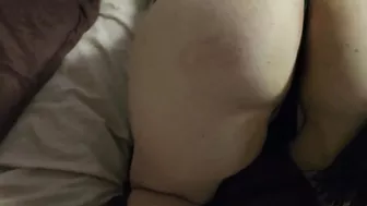 Whipping girlfriends fat ass POV