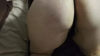 Whipping girlfriends fat ass POV