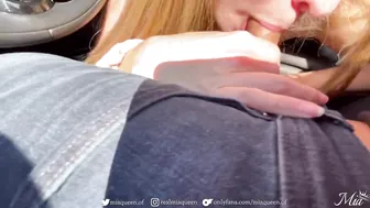 Cum in Mouth Blowjob at Public Parking! Mia ♡