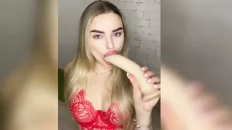 How I love giving blow jobs to dildo