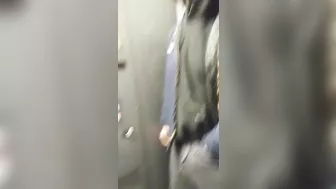 Caught jerking off on elevator