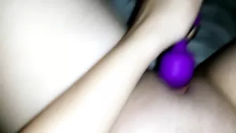 Girl jerking off her wet pussy while I can't see!