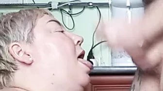 cum on a friend's face after jerking off a penis